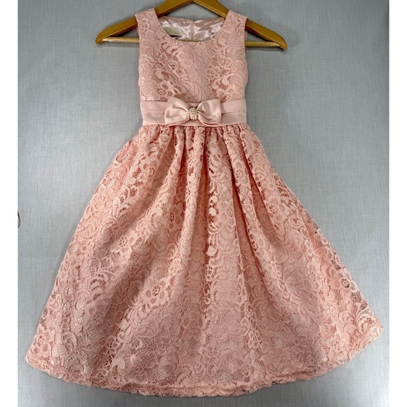 American Princess Pink Formal Lined Party Holiday Easter Dress Size 10 NWOT - Picture 2 of 16